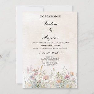 Invitacion de boda de flor silvestre invitation