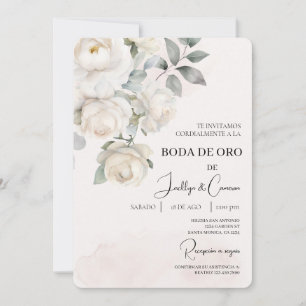 Invitación de boda de oro invitation