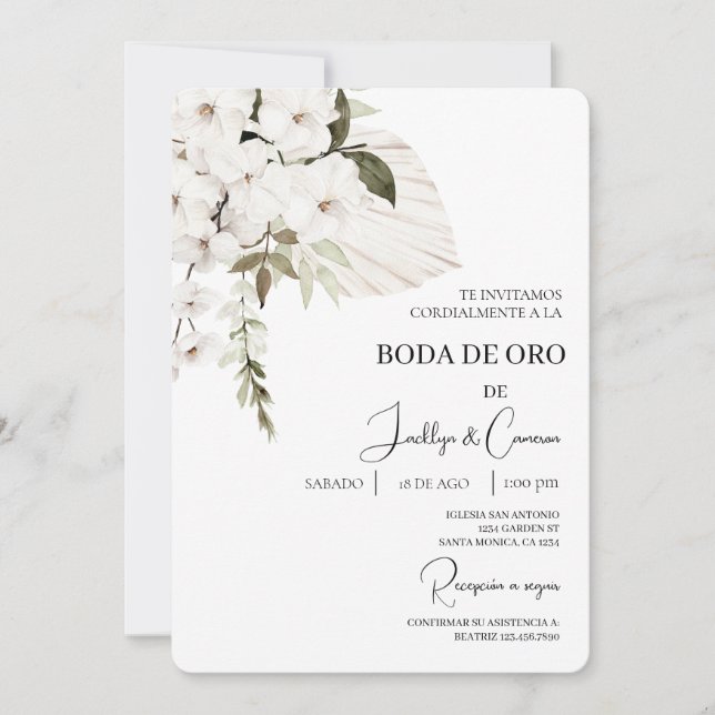 Invitación de boda de oro invitation (Front)