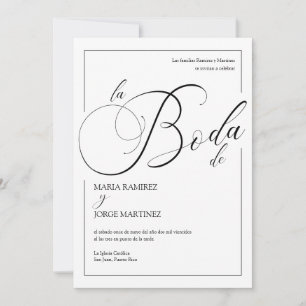 Invitacion de Boda_Elegant Spanish Wedding Invitation