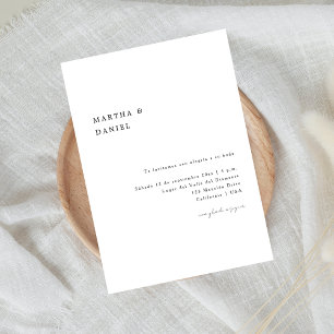 invitación de boda elegante Spanish Wedding Invitation