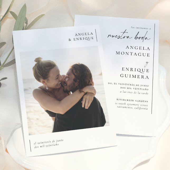 Invitación de Boda Elegante y Moderna Invitation (Creator Uploaded)
