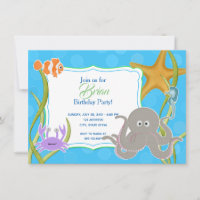 Invitación de Cumpleaños - Fiesta Bajo el Mar