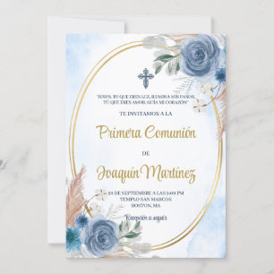 Invitación de primera comunión para niño invitation