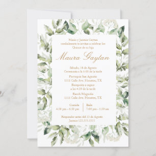 Invitación de quinceañera con marco  invitation