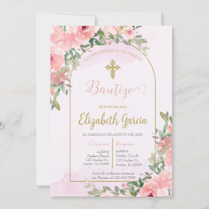 Invitación elegante para bautismo invitation
