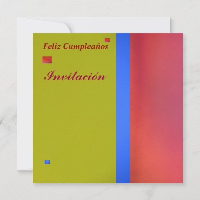 Invitación - Feliz Cumpleaños Card (Front)