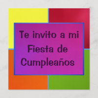 Invitación - Fiesta de Cumpleaños - Multicolor