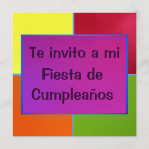 Invitación - Fiesta de Cumpleaños - Multicolor Invitation