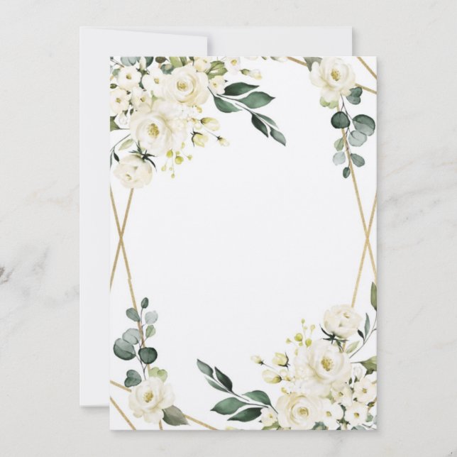 Invitacion Flores Blancas para boda Invitation (Front)
