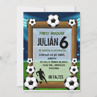 invitación futboll invitation