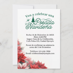 Invitación Mexican Posada Navideña Spanish Invitation