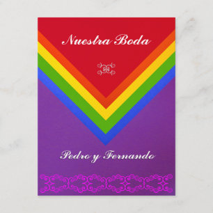 Invitación - Nuestra Boda - Bandera del arcoiris Invitation