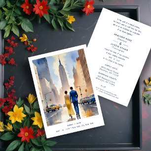 Invitación NY Iconic Building Colorful Cityscape Invitation