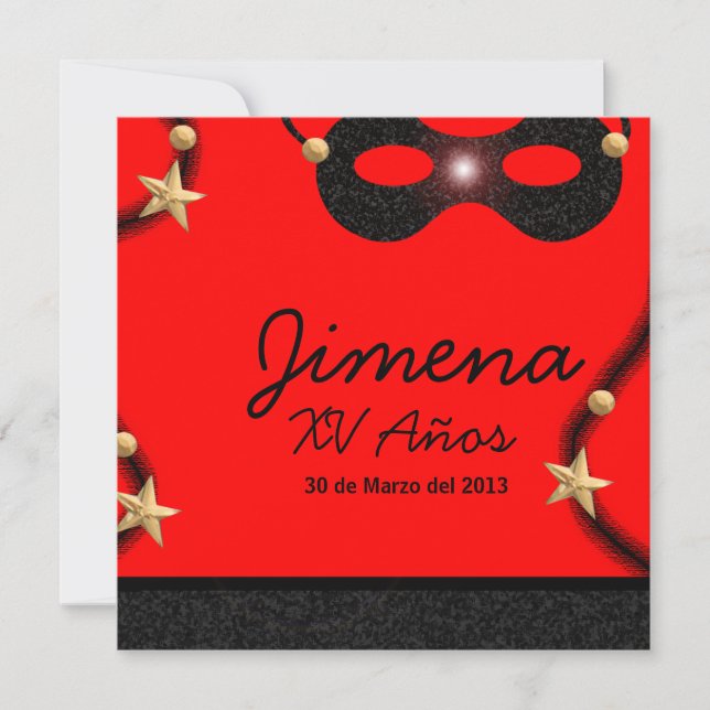 Invitación XV años Invitation (Front)