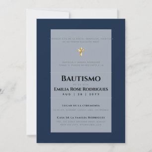 Invitaciones de Bautismo Español Católico Moderno Invitation