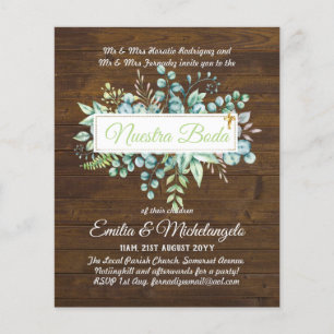 Invitaciones De Boda Baratas HOJAS Modernas