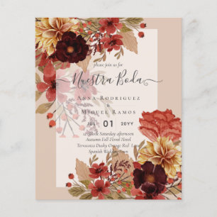 Invitaciones de Boda, Spanish Wedding Budget Fall Flyer