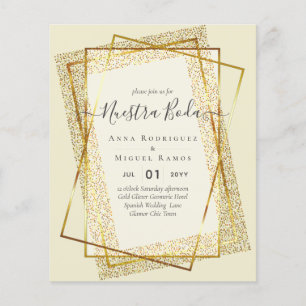 Invitaciones de Boda, Spanish Wedding GOLD Budget