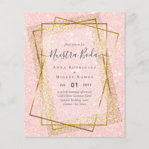 Invitaciones de Boda, Spanish Wedding GOLD Budget