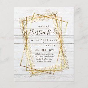 Invitaciones de Boda, Spanish Wedding GOLD Budget