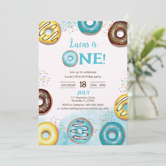 Invitation 1st birthday (Standing Front)