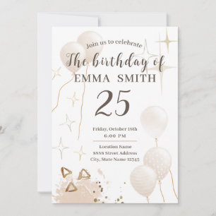 Invitation 25 year birthday