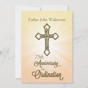 Invitation, 75th Anniversary of Ordination, Custom Invitation