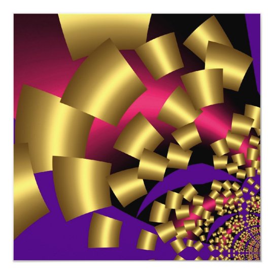Invitation Abstract Gold Confetti