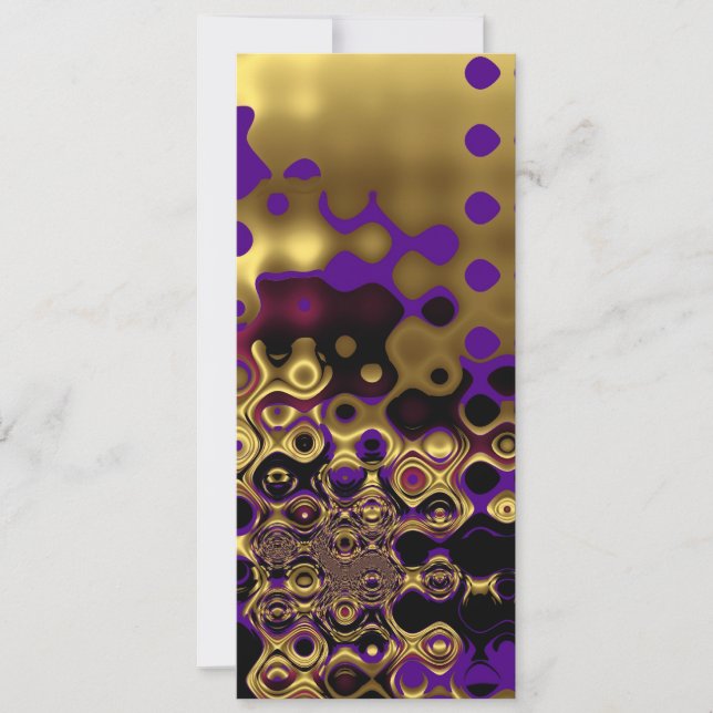 Invitation Abstract Gold Purple Black (Front)