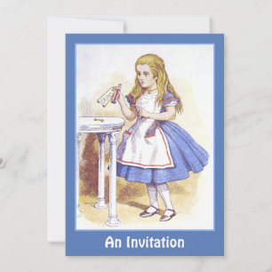 Invitation: Alice in Wonderland - Caterpillar Invitation