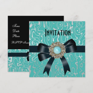 Invitation All Occasion Black Ultra Teal Jewel