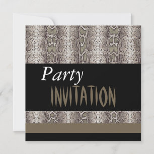 Invitation All Occasions Animal Snake Skin Black