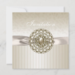 Invitation All Occasions Biege Cream Jewel