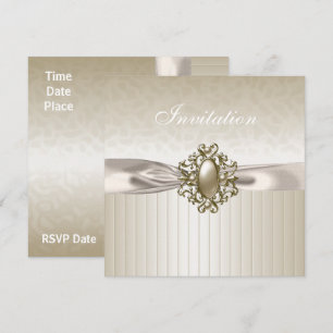 Invitation All Occasions Biege Cream Jewel