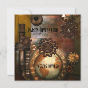 Invitation All Occasions Zizzago Steampunk Design