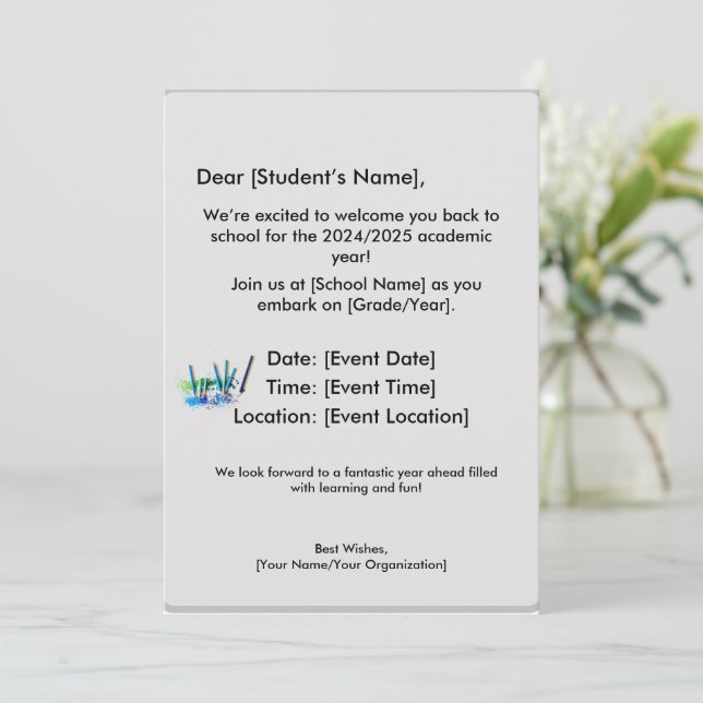 Invitation and stationery  (Standing Front)