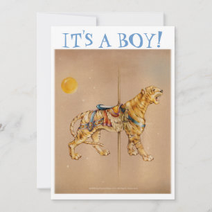 Invitation - Announcement Cards - Carousel Tiger