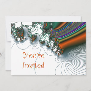 Invitation Any Occasion Lace Digital Fractal