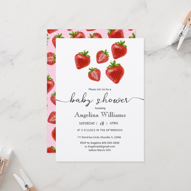  Invitation Baby Shower.   (Front/Back In Situ)