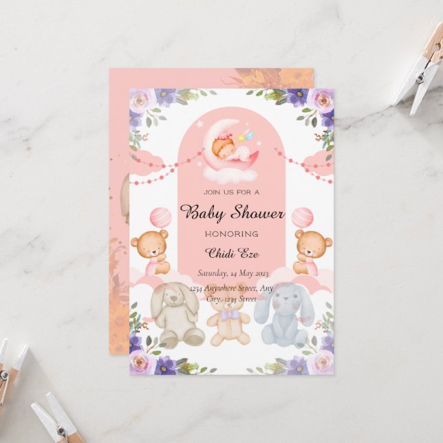 Invitation baby shower (Front/Back In Situ)