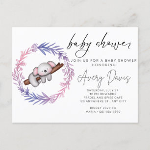 invitation baby shower postcard