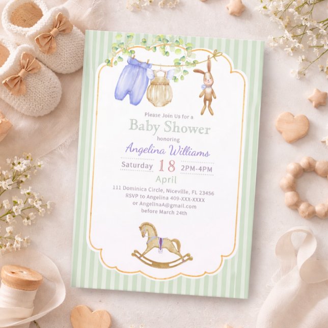 Invitation baby shower with charming designs. (Creator Uploaded)
