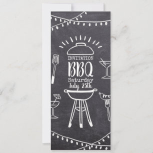 Invitation barbecue garden party chalkboard BBQ