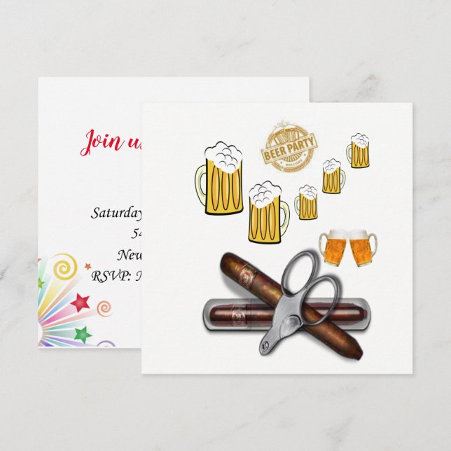 Invitation Beer Party Invitation (Front/Back)