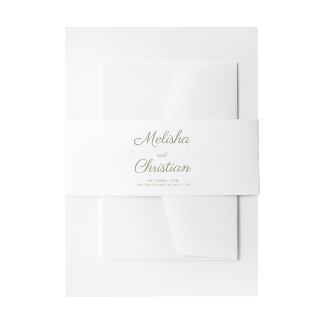 Invitation Belly Band (Front Example)