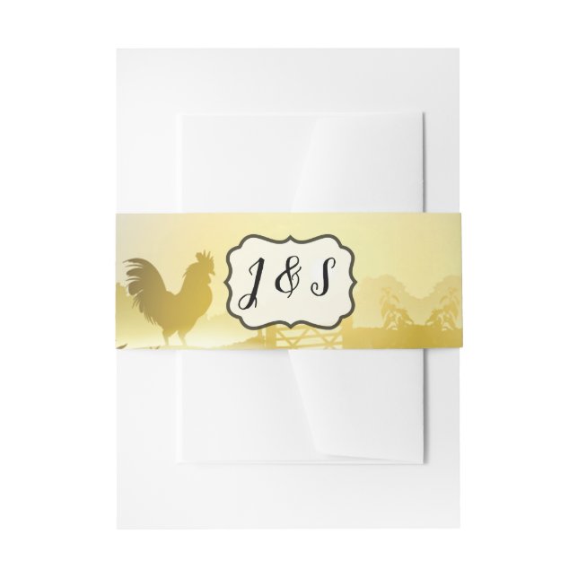 Invitation Belly Band Sunny Morning Farm Country R (Front Example)