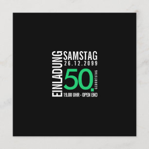 invitation birthday (black or your own colors)