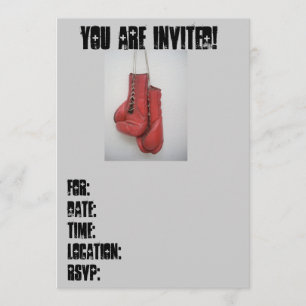 Invitation Birthday or Any Boxing Gloves