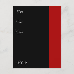 Invitation Birthday Party Red black White